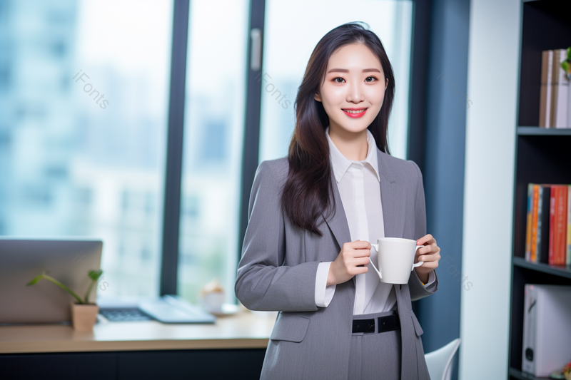 一位商务精英女性拿着咖啡杯形象拍摄图,高清,摄影图,摄影图片,图片大全,摄影图免费下载